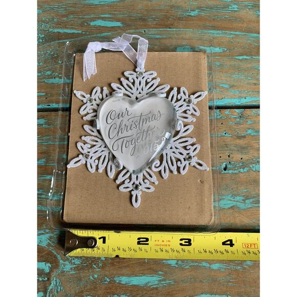 Hallmark Ornament Our Christmas Together 2015 Snowflake Glass Metal Sparkly Gift - Picture 5 of 11